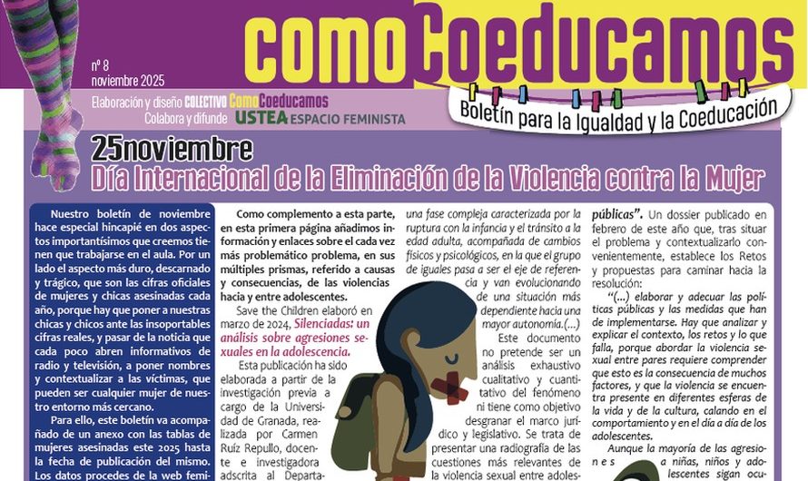 ComoCoeducamos nº 8, boletín para la Igualdad y la Coeducación