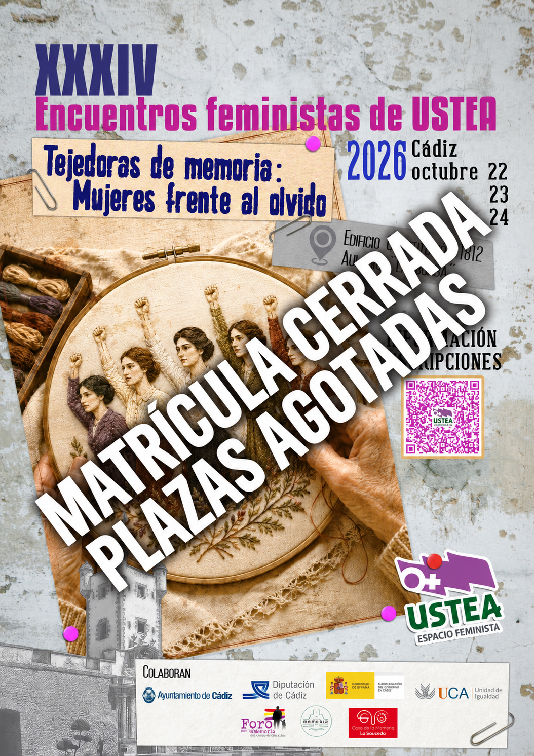 XXXIV Encuentros Feministas de USTEA: «Tejedoras de memoria: Mujeres frente al olvido»